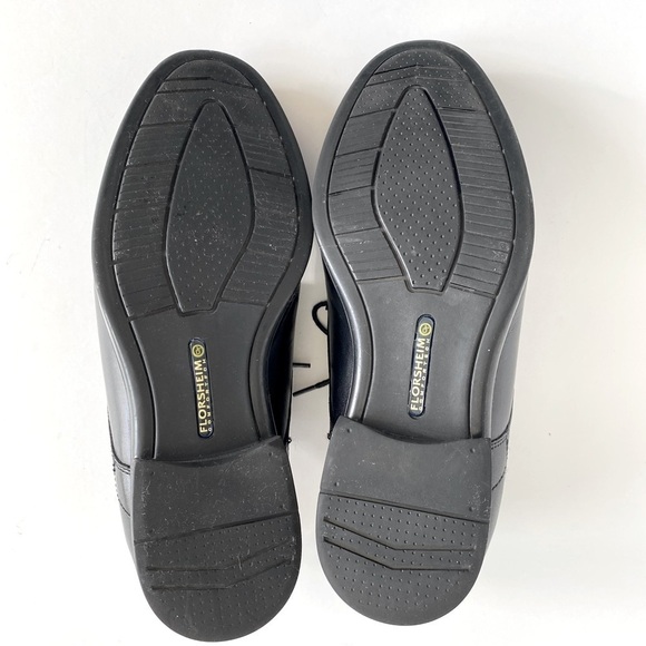 FLORSHEIM Black Leather Midtown Cap Toe Oxford Lace Up Shoes Men's 10D - Picture 12 of 13